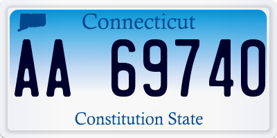 CT license plate AA69740