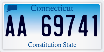 CT license plate AA69741