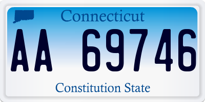 CT license plate AA69746