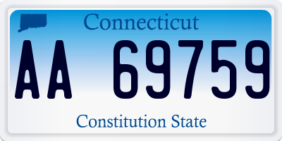 CT license plate AA69759