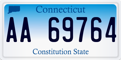 CT license plate AA69764