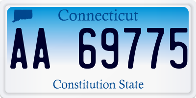 CT license plate AA69775