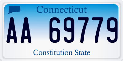 CT license plate AA69779