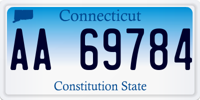 CT license plate AA69784
