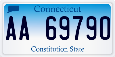 CT license plate AA69790
