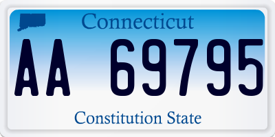 CT license plate AA69795