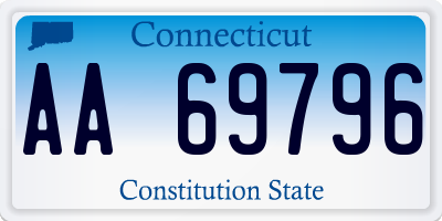 CT license plate AA69796