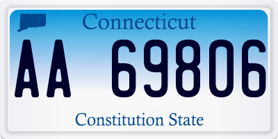 CT license plate AA69806