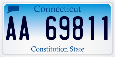 CT license plate AA69811
