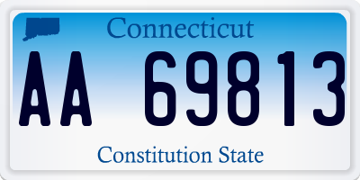 CT license plate AA69813