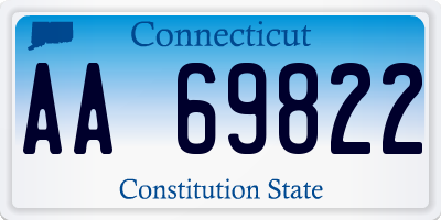 CT license plate AA69822