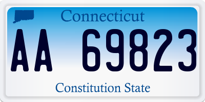 CT license plate AA69823