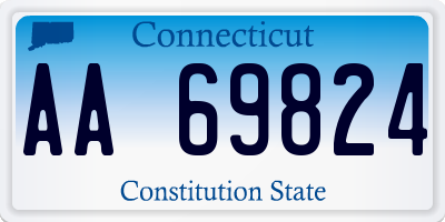 CT license plate AA69824