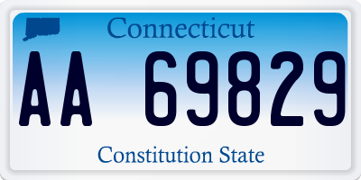 CT license plate AA69829