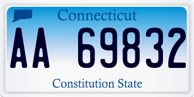 CT license plate AA69832