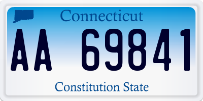 CT license plate AA69841