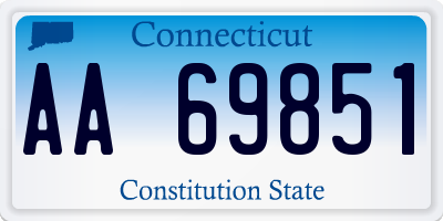 CT license plate AA69851