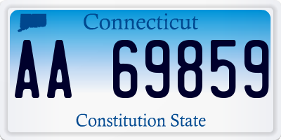 CT license plate AA69859