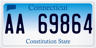 CT license plate AA69864