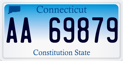 CT license plate AA69879