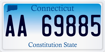 CT license plate AA69885