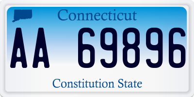 CT license plate AA69896