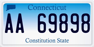 CT license plate AA69898