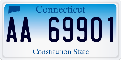 CT license plate AA69901