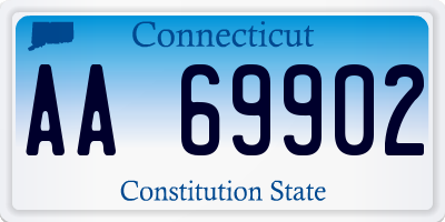 CT license plate AA69902