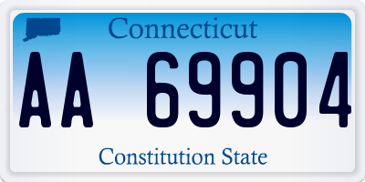CT license plate AA69904