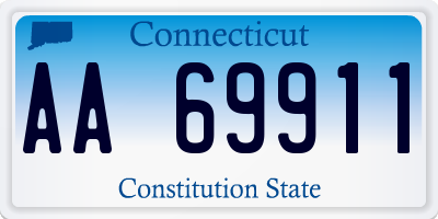 CT license plate AA69911