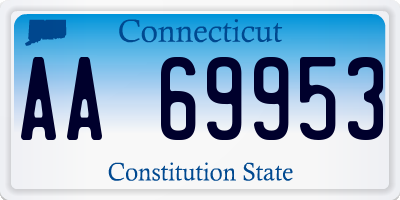 CT license plate AA69953