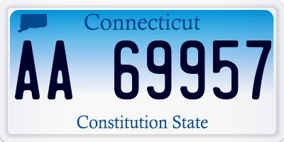 CT license plate AA69957