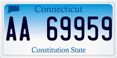 CT license plate AA69959