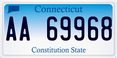 CT license plate AA69968