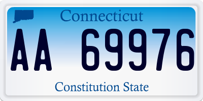 CT license plate AA69976