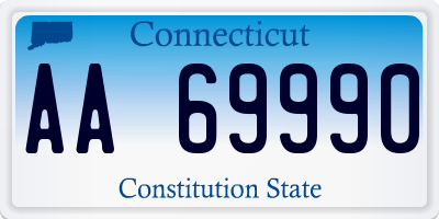 CT license plate AA69990