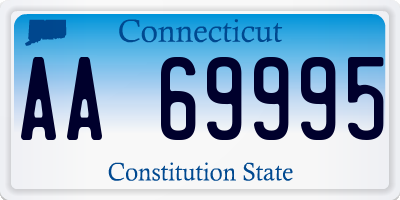 CT license plate AA69995