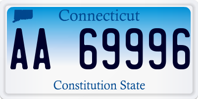 CT license plate AA69996