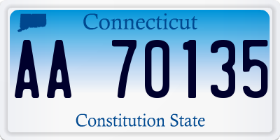 CT license plate AA70135