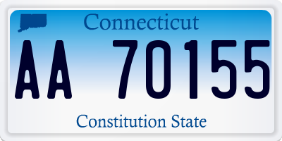 CT license plate AA70155