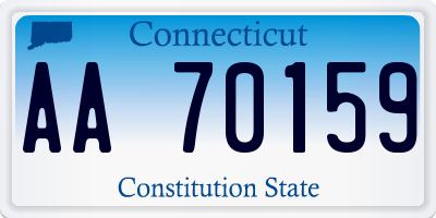 CT license plate AA70159