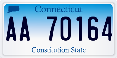 CT license plate AA70164