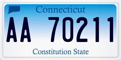 CT license plate AA70211