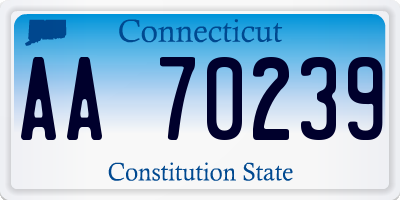 CT license plate AA70239
