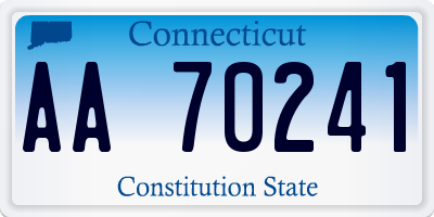 CT license plate AA70241