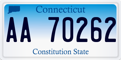 CT license plate AA70262