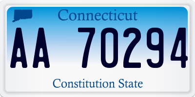 CT license plate AA70294