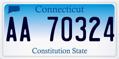 CT license plate AA70324