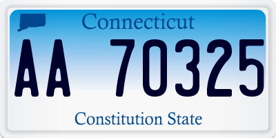 CT license plate AA70325